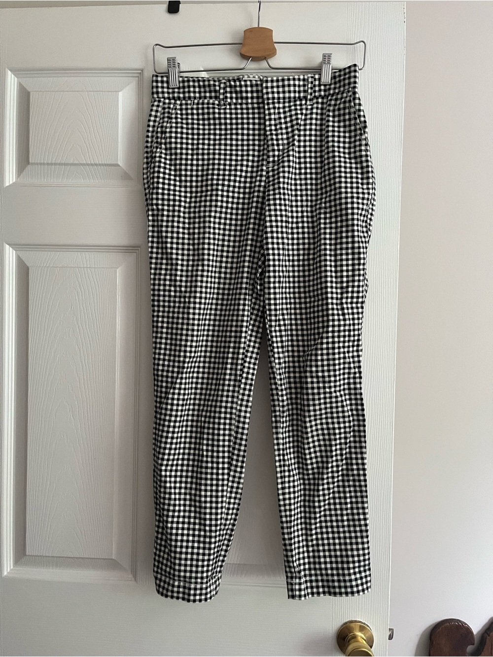 GAP Black and White Gingham Chinos
